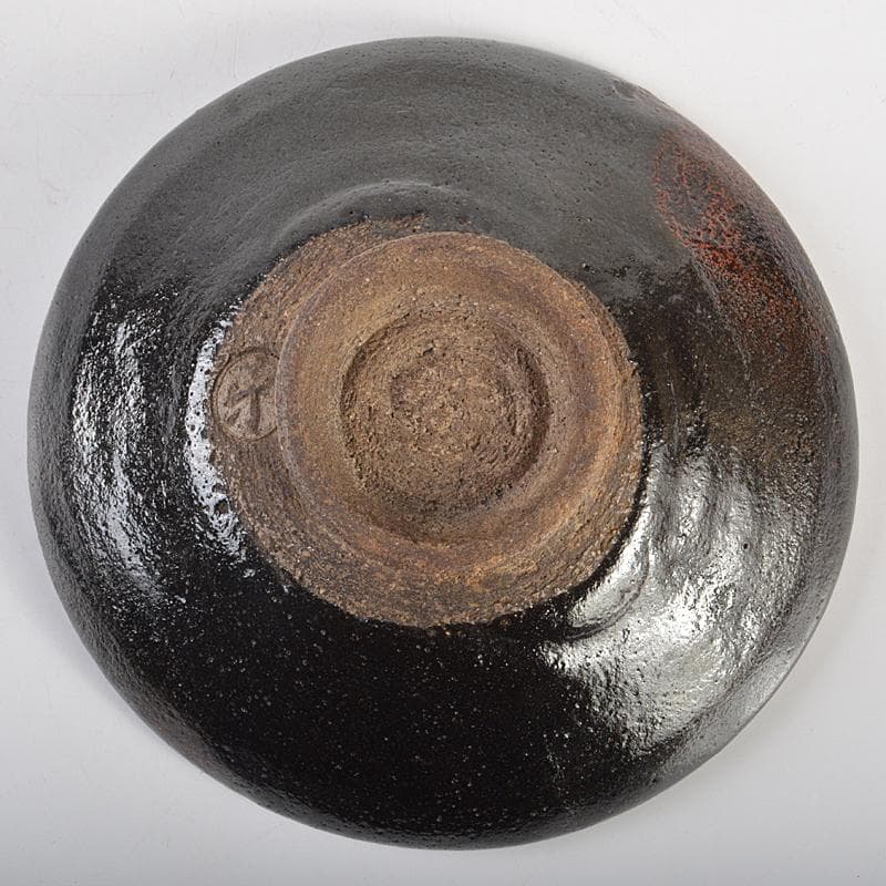 茶道具　楽吉左衛門　十代旦入造　黒楽平茶碗　時代箱付　M　R7410