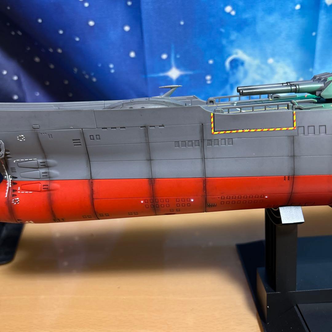 宇宙戦艦ヤマト　1/500フル電飾、墨入れ、つや消し塗装、完成品