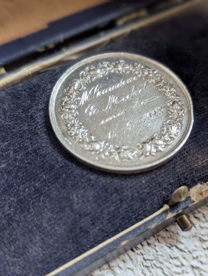 フランス アンティーク マリッジ  シルバー約13.8g 1928年