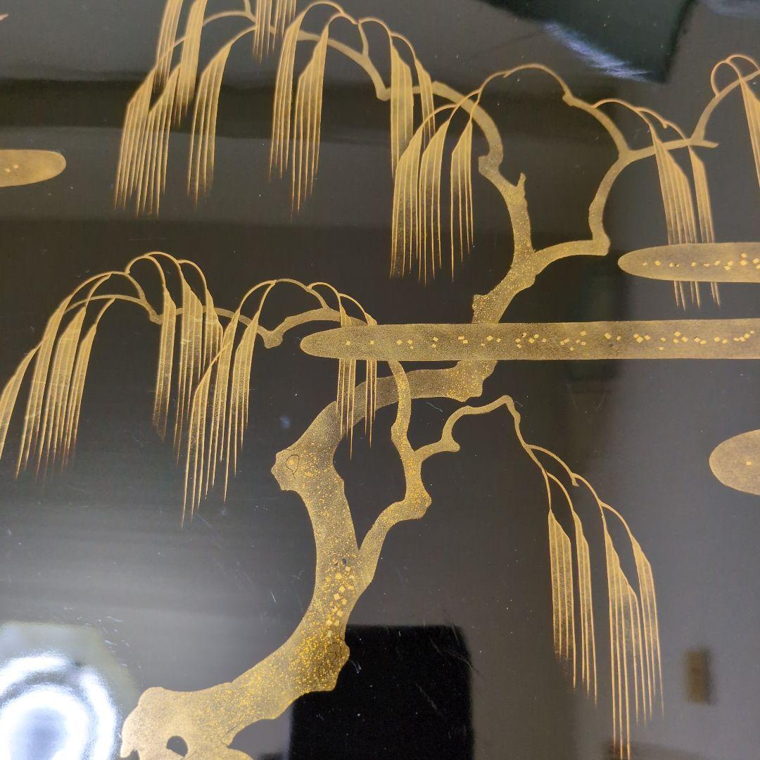 漆器 膳 金色装飾 正方形