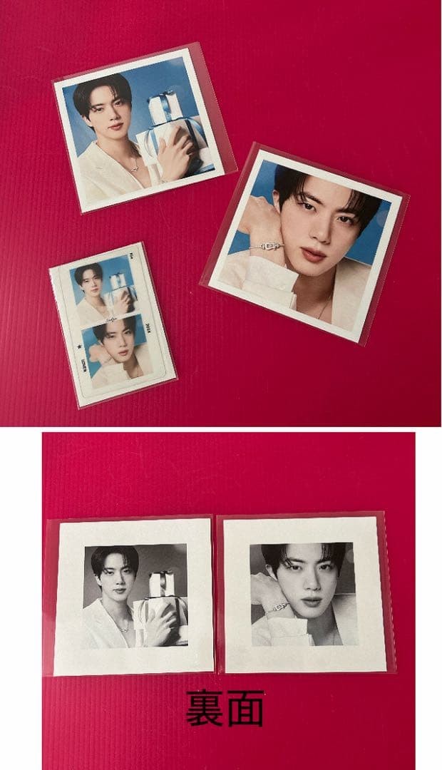 BTS JIN キャンバスポーチ（ブラック）・アルバムキーホルダー2種