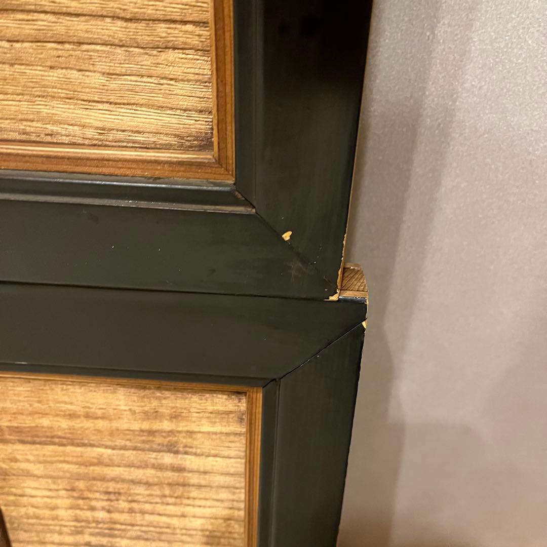 【欄間 】木彫り 彫刻 漆 和室 松 鷲 昭和レトロ 一対 家具