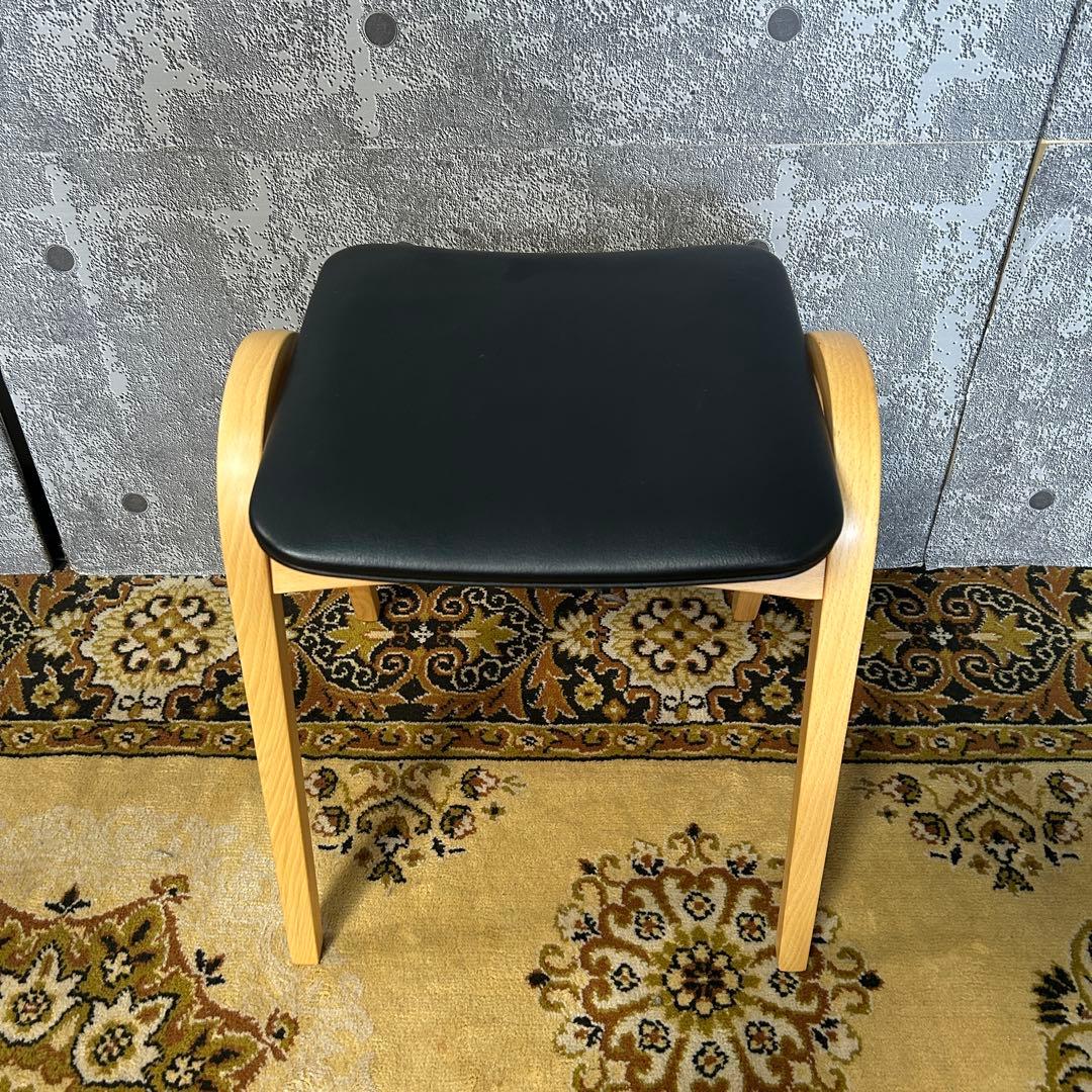 ꧁秋田木工 AKIMOKU꧂NO.202 剣持スツール PVCレザー 剣持勇