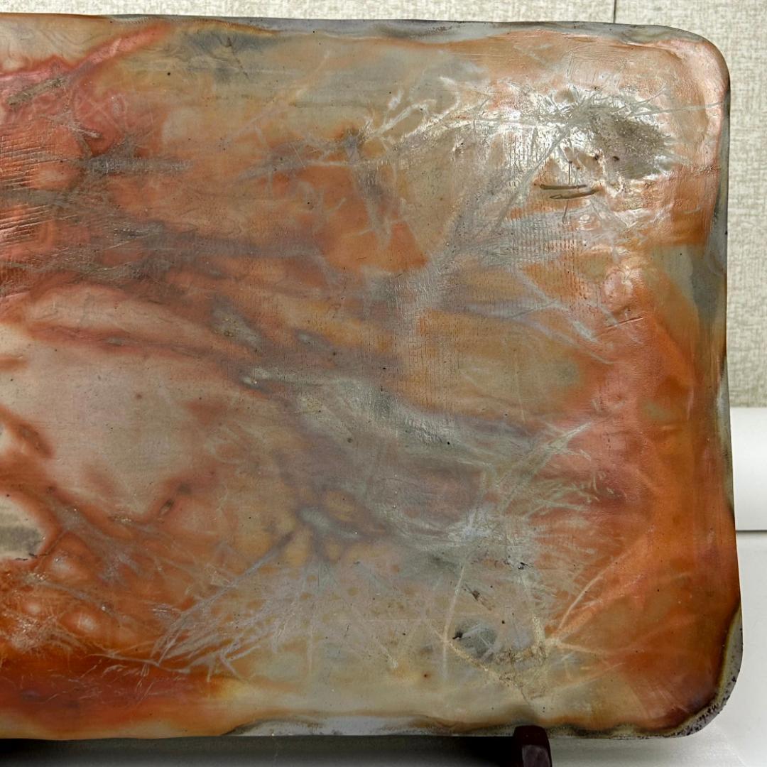 備前焼　末石高仙　陶板　重厚　置物　飾り板　8.2㎏　共箱無し