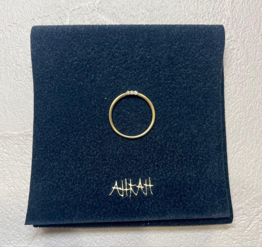 AHKAH アーカー　ホワイトナイトファイン リング　５号　ピンキーリング