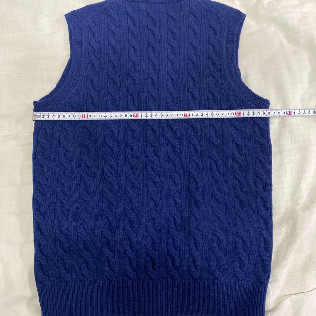 【未使用品】BEAMS F BAFY ケーブルニットベスト ネイビー サイズ48