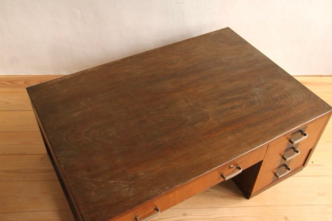 机　テーブル　文机　木製　引き出し　古道具　古家具　アンティーク　ビンテージ