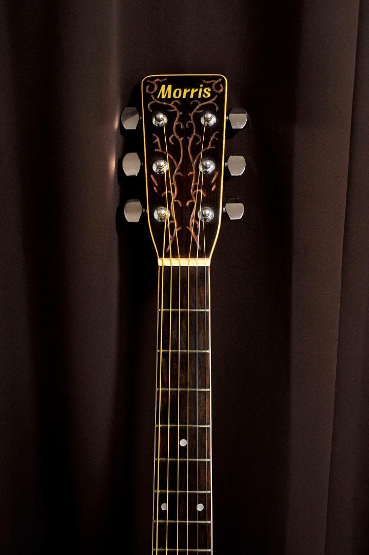 ★MORRIS Wシリーズ　ストリートミュージシャンに贈る舞台【彫刻装飾ギター】