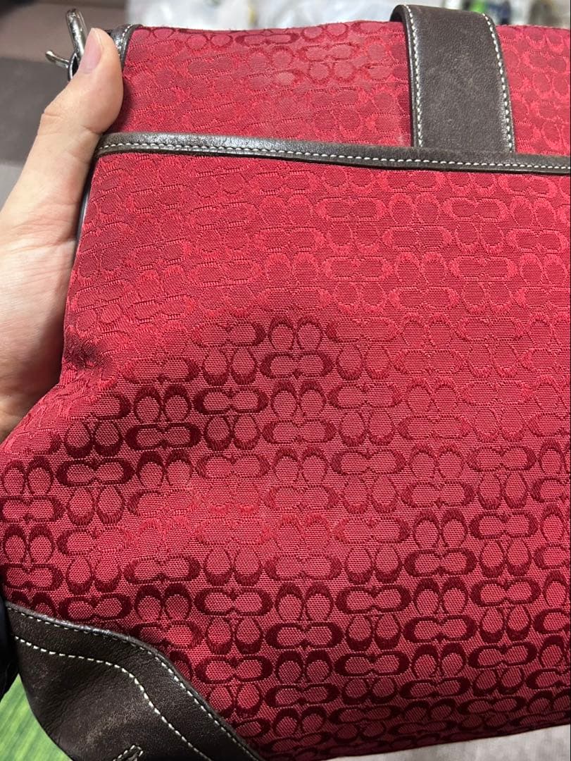 COACH シグネチャー ショルダーバッグ 保存袋付 中型