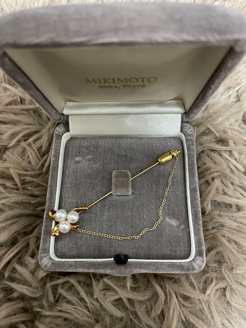 MIKIMOTO 真珠 花モチーフ ブローチ