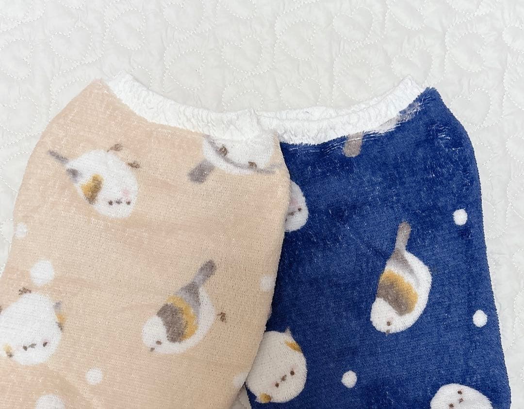 ハンドメイド 犬服 ボア生地 タンクトップ シマエナガ 冬用