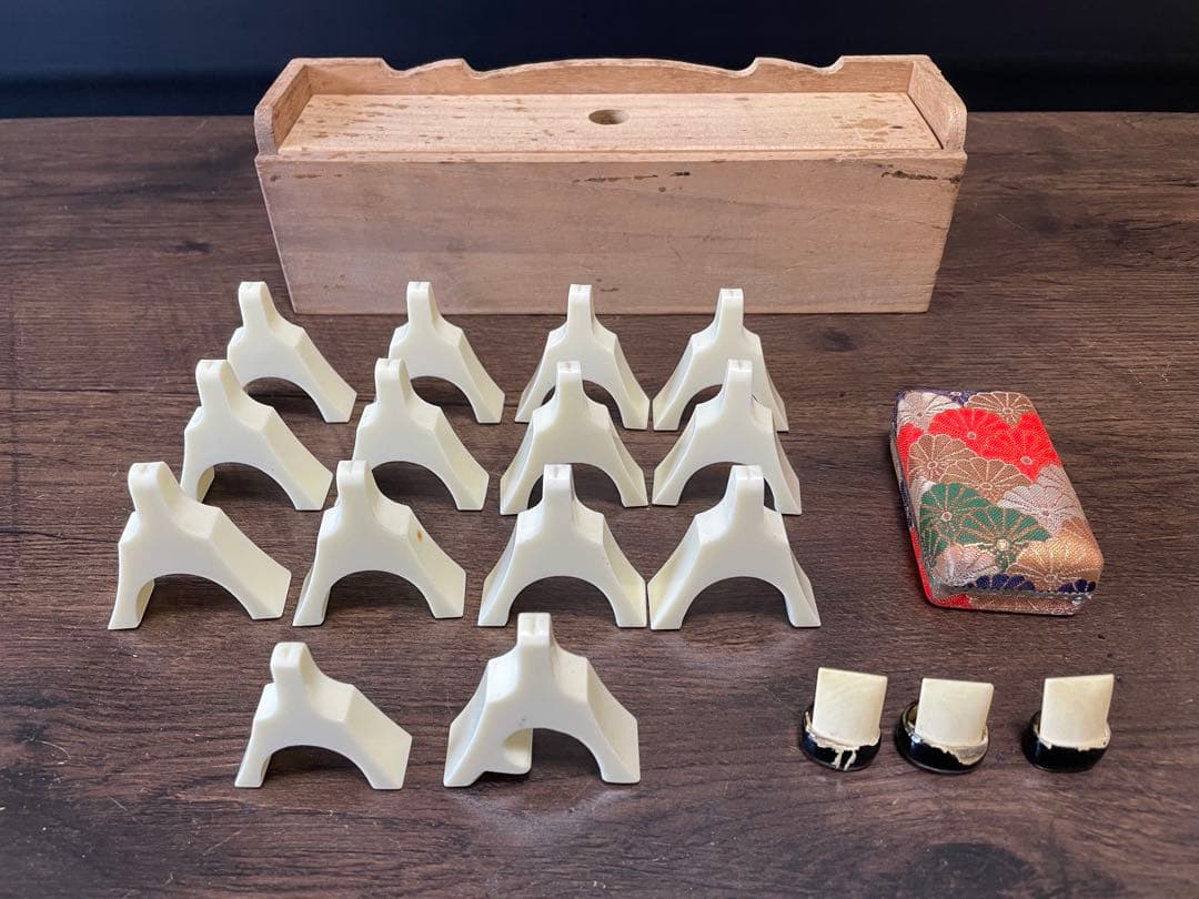 くり甲　琴　13弦　すだれ彫