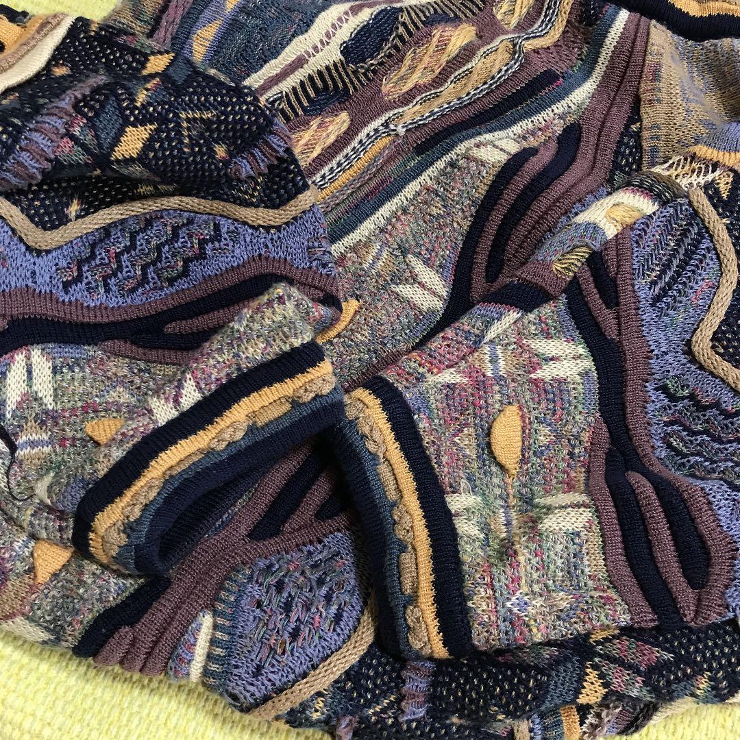 希少デザイン　upperupper 3Dニット　ヴィンテージ　メンズ　サルエル