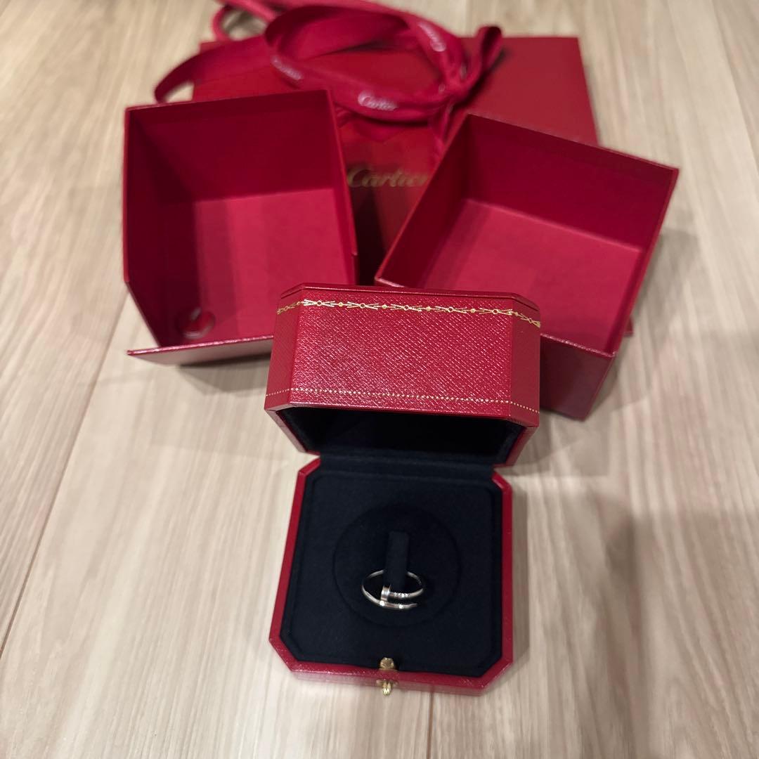 正規品Cartier カルティエ　ホワイトゴールドジュストアンクルリング 50号
