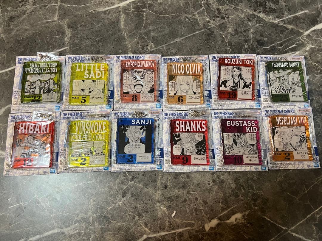 ワンピースベースショップ 一番くじ アクリルスタンド シャンクス サンジ キッド