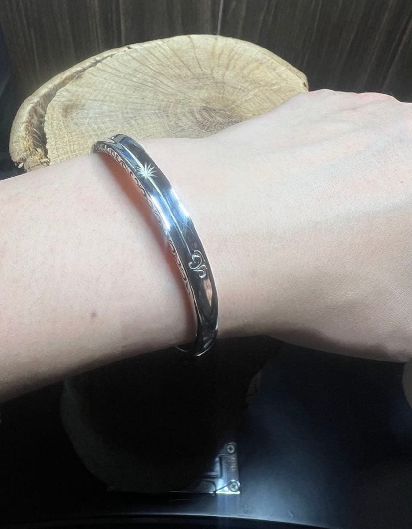 ☆SAAD☆ アラベスク サンシンボル シルバー925バングル