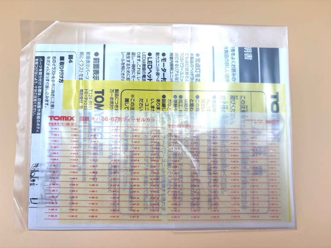 【未使用】TOMIX 国鉄 キハ66・67形ディーゼルカーセット 98027
