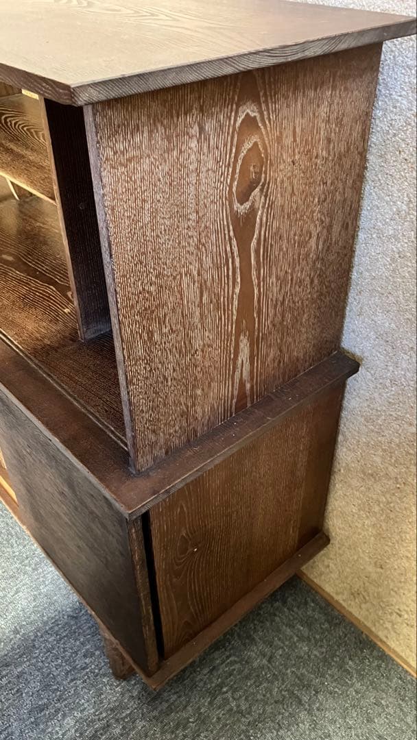 カリモク風 キャビネット サイドボード ディスプレイ 北欧 アンティーク レトロ