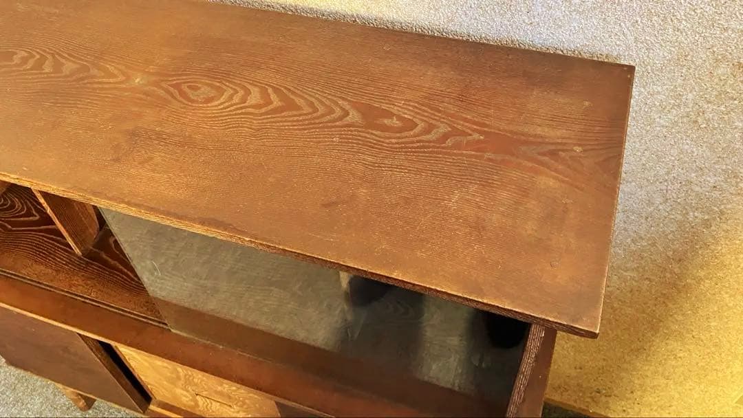 カリモク風 キャビネット サイドボード ディスプレイ 北欧 アンティーク レトロ