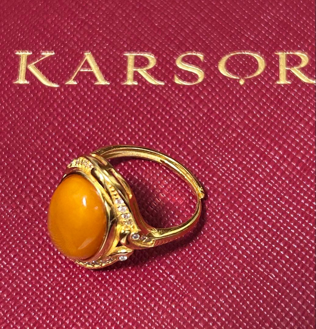 ◇天然琥珀 シルバー925メッキ金嵌め インレイ 3点セット【箱、鑑定書 付】