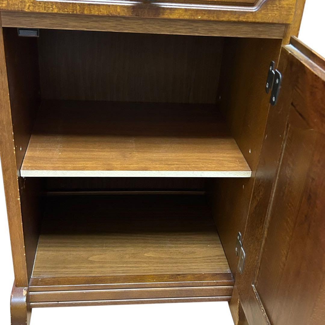 カリモク　コロニアル　電話台　FAX台　花台　飾り台　棚　天然木