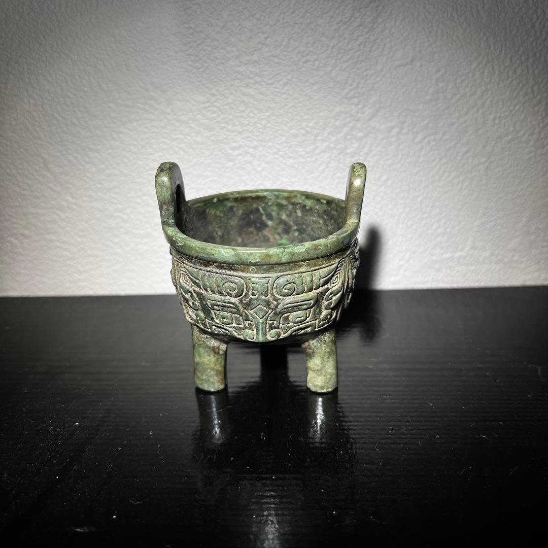 【骨董品】中国西周時代　饕餮紋青銅鼎