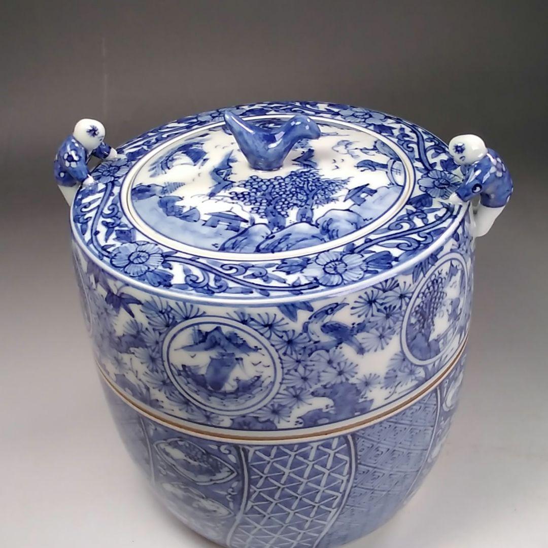 イ826 水指『平安　高野昭阿弥造』『祥瑞　二閑人水指　替蓋付　共箱』茶道具