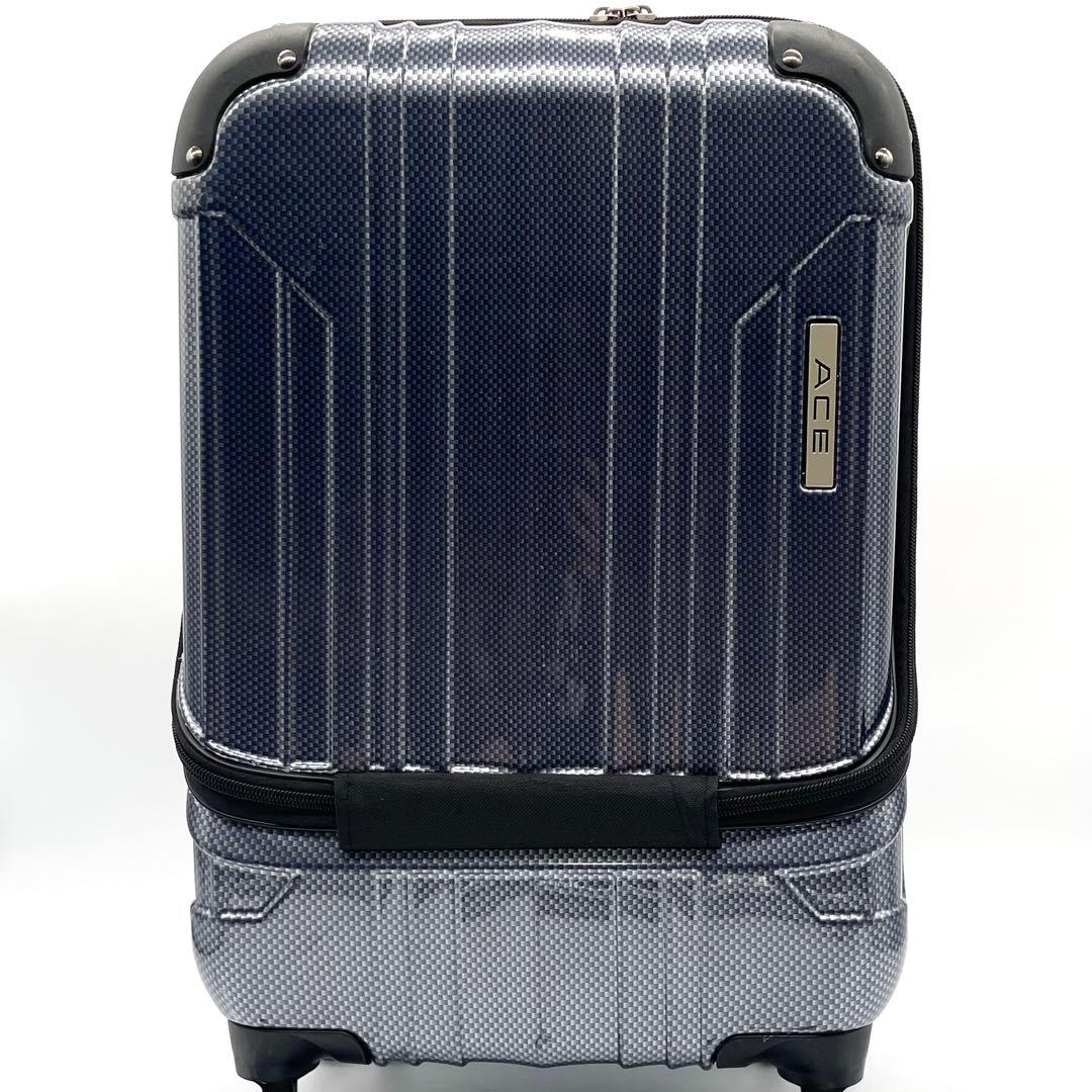 【美品】エース プリズム スーツケース 4輪 33L 機内持ち込み可 ネイビー