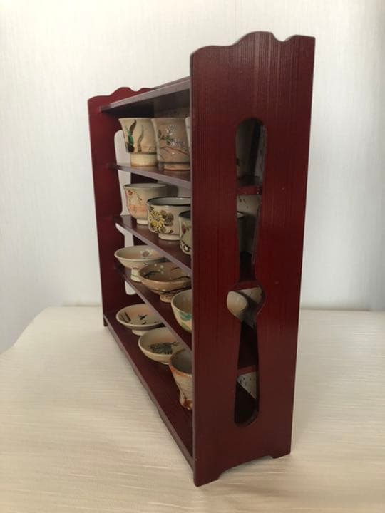 12か月ぐい呑み揃　飾り棚付き