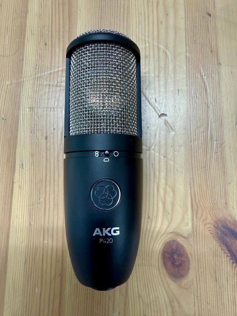 AKG P420 コンデンサーマイク ショックマウント付き