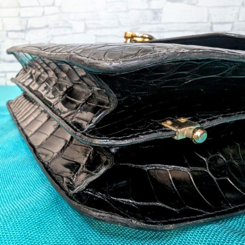 ♥マーガレット♥極美品♥グッチ GUCCI ショルダーバッグ クロコダイル