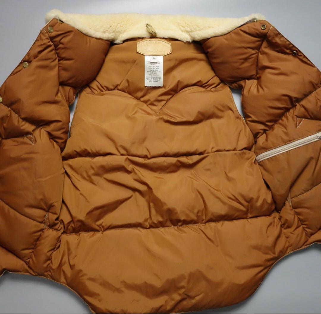 ロッキーマウンテン レザー　ダウンベスト 36