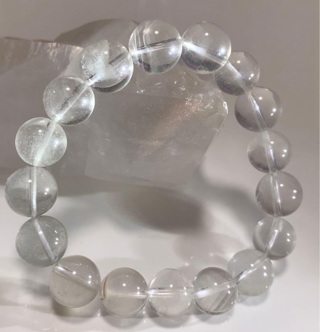 ★maxim★ ホワイト千層ファントム水晶　ブレスレット