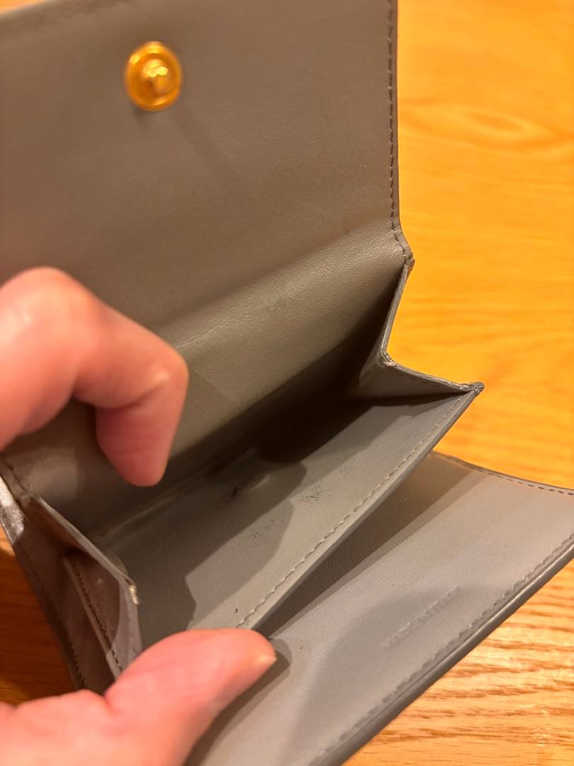 CELINE 三つ折り財布 グレー 保存袋付き