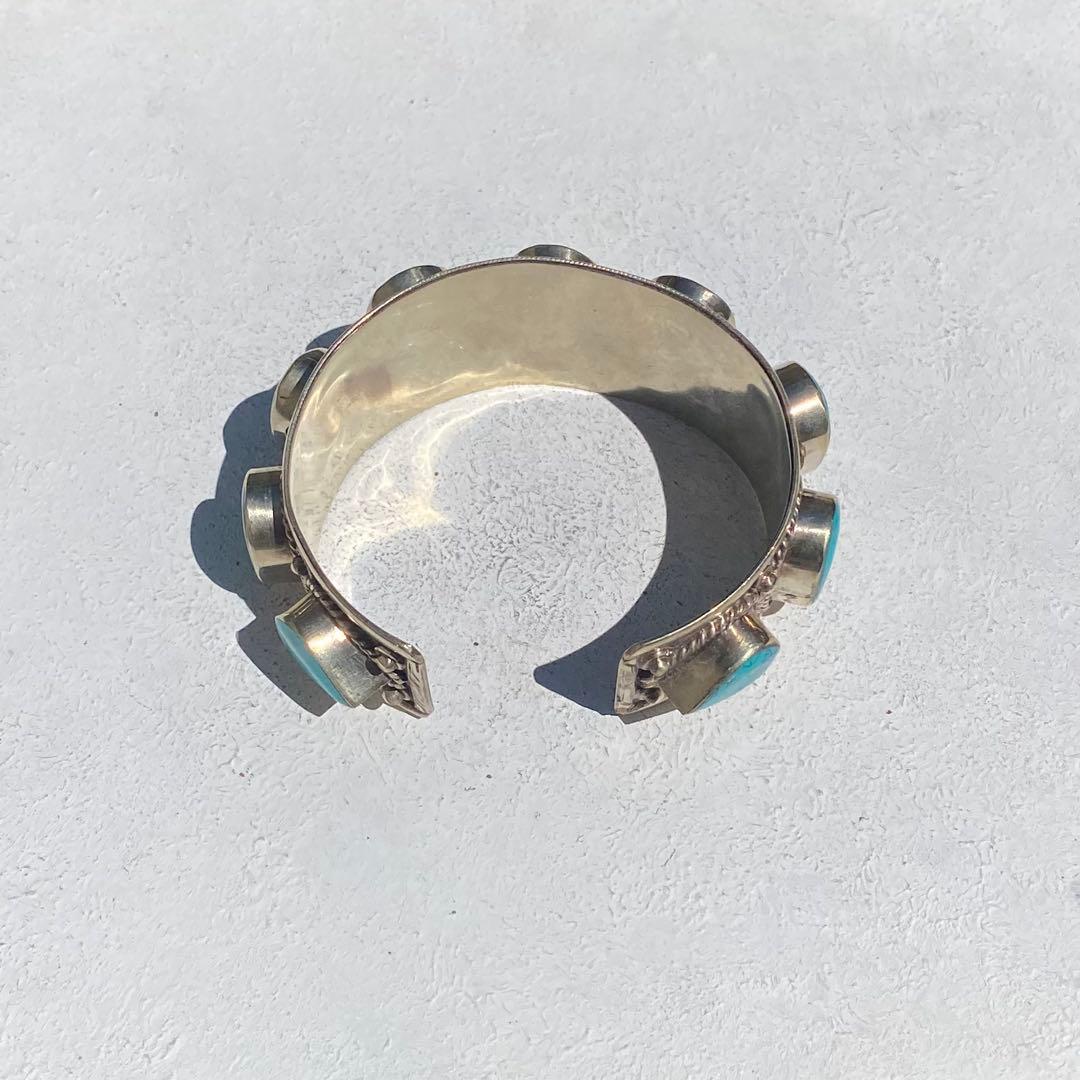 のぶ　ターコイズストーン シルバーバングル　VINTAGE silver