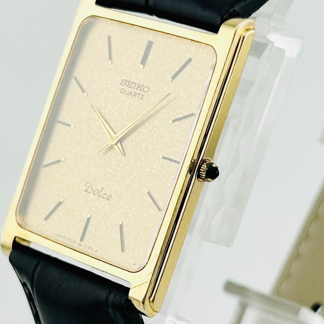【希少/電池交換済】SEIKO DOLCE 腕時計　新品ベルト　クォーツ