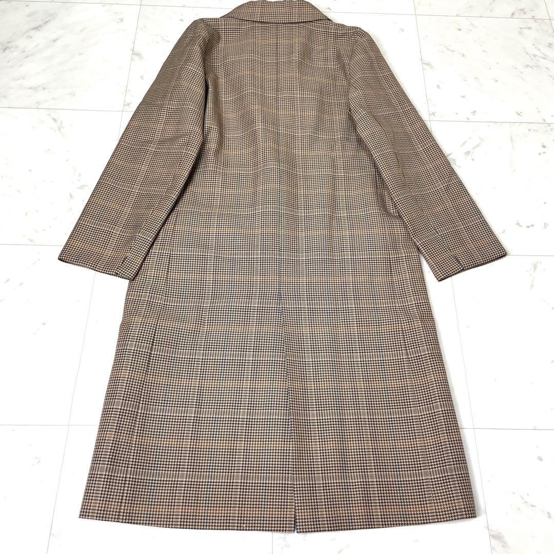 【未使用級】フレッドペリー チェスターコート チェック 8 M ブラウン
