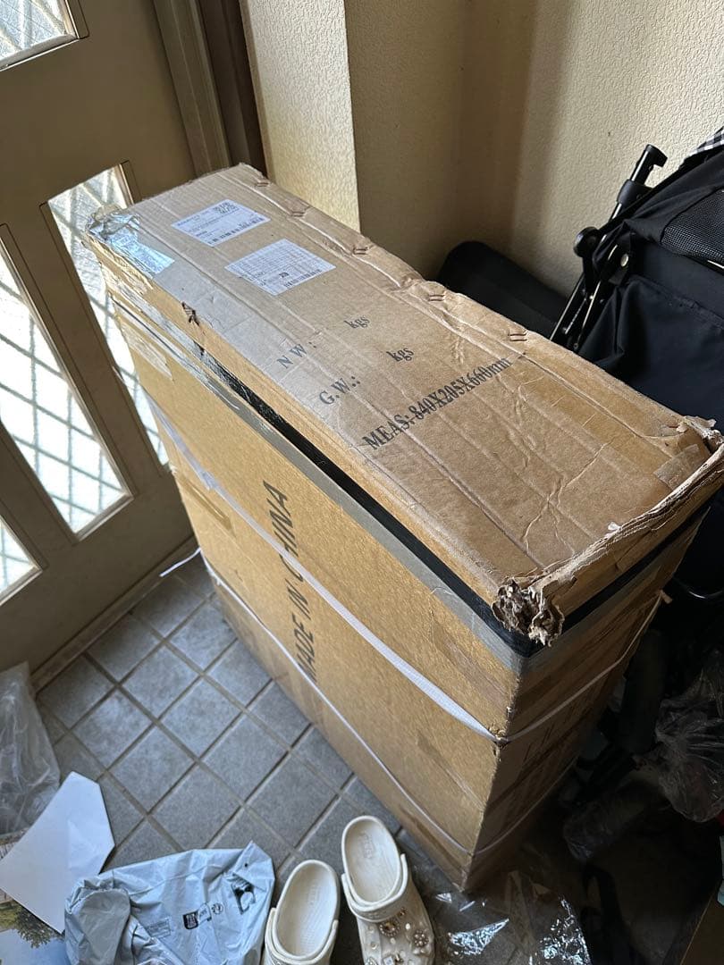 値下げ　 大型犬用ペットカート 赤と黒 80x65x59cm