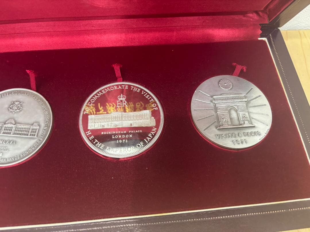 【純銀製】天皇皇后両陛下御外遊記念メダル　4点セット