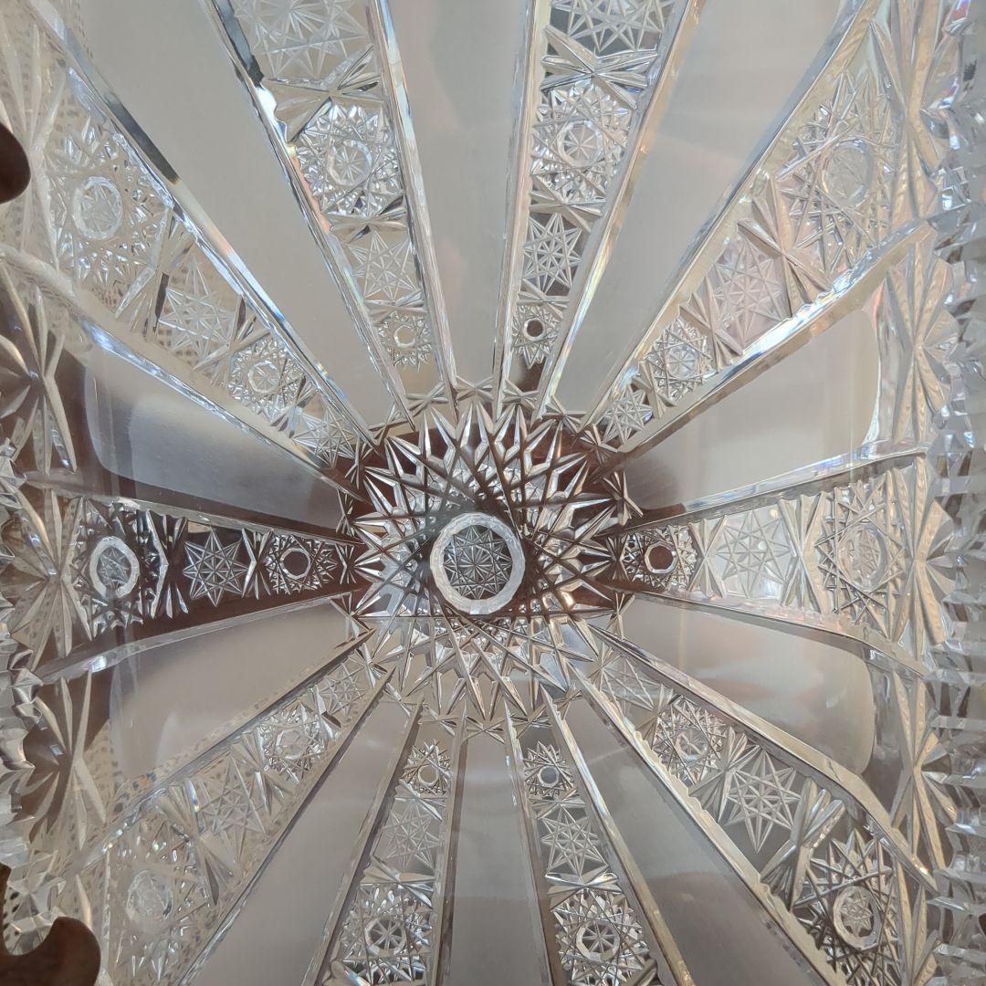 ボヘミアンカットクリスタル角皿