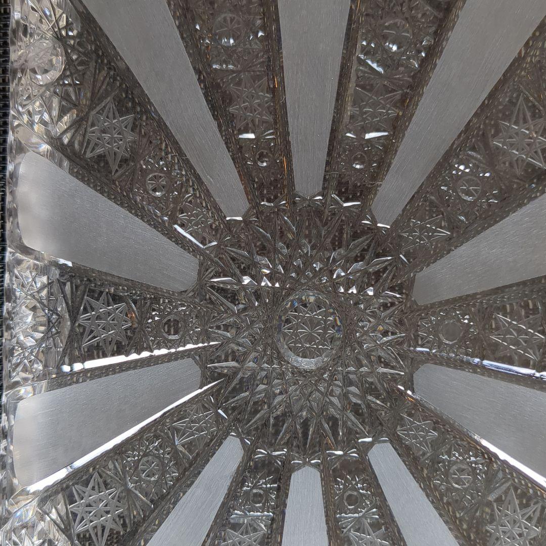 ボヘミアンカットクリスタル角皿