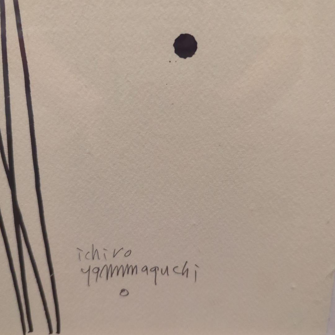 サイズS 山口一郎 ichiro yamaguchi 青い花 絵画