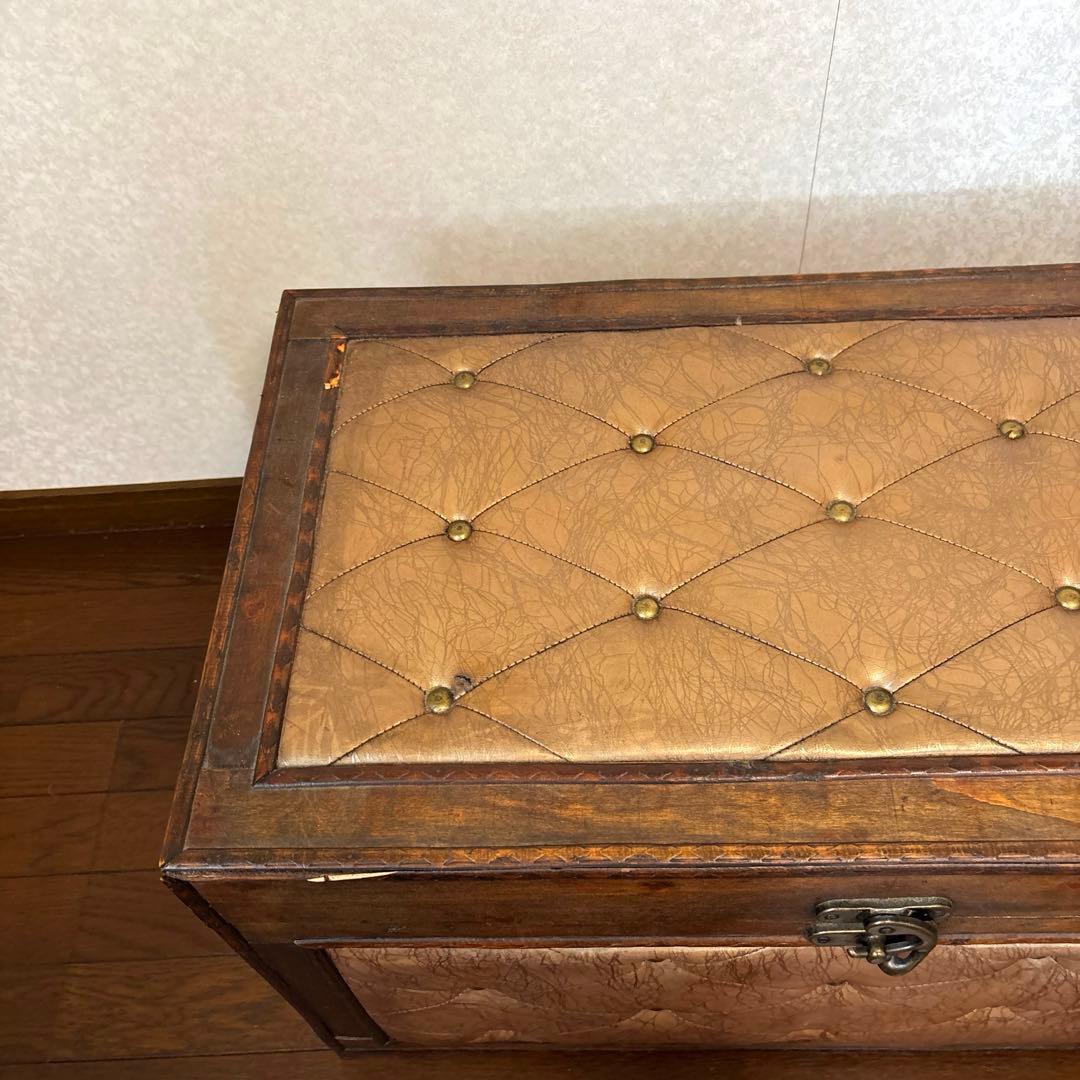【良品】アンティーク調 収納ボックス 箱 スツール