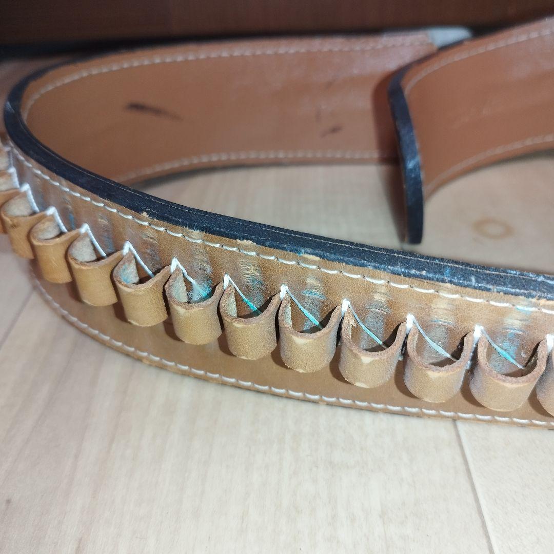 東京CMC ウエスタン ガンベルト ホルスター　飾り弾18個 本革 レザー