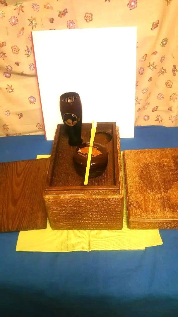 桑茶箱、桑和敬板付