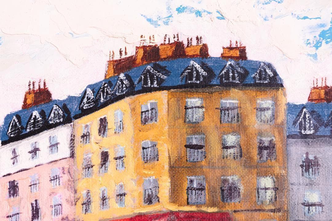 肉筆厚塗り油絵 布マット付き♪ 外寸約730×405mm 手書き油絵W3号相当