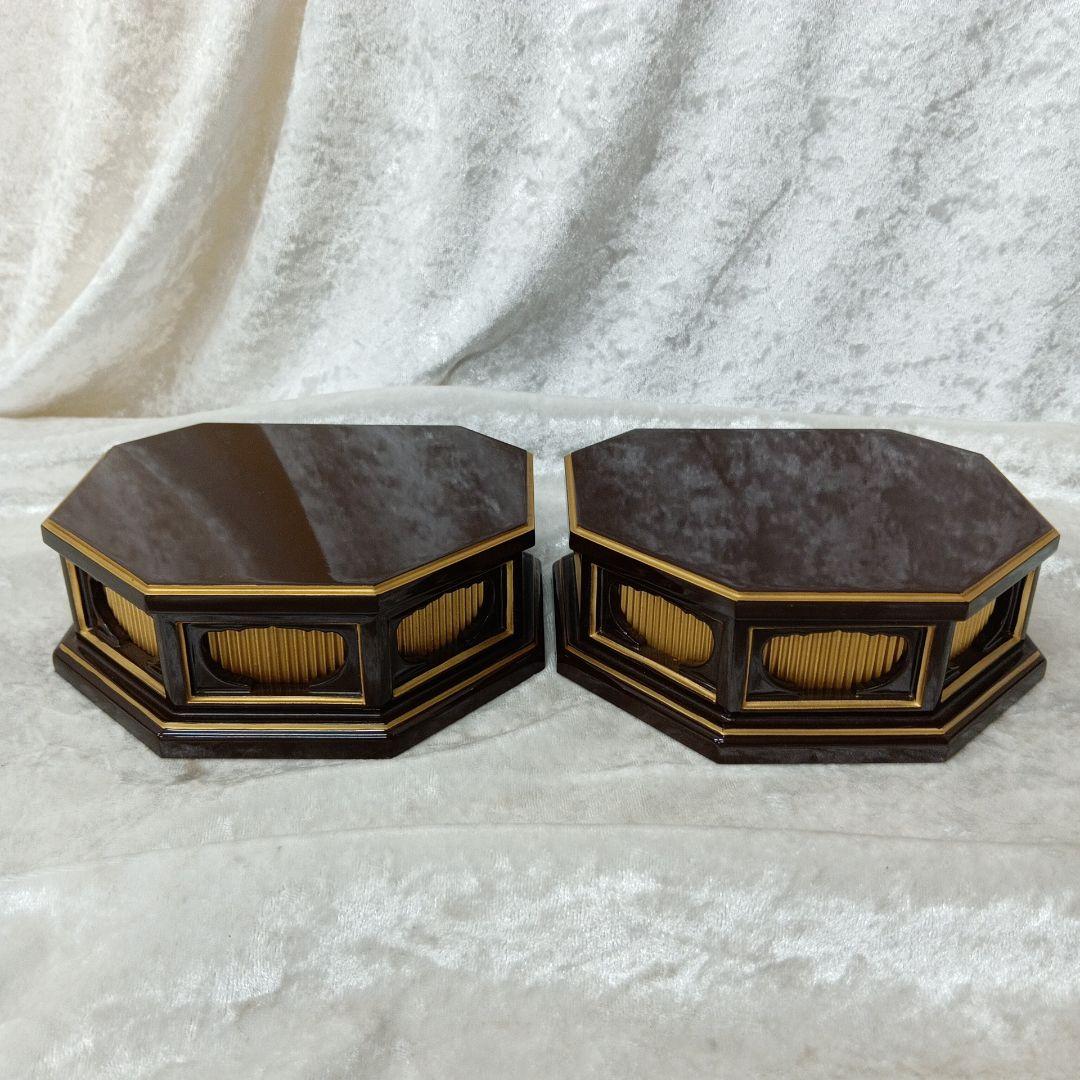 美品 輪島塗 八角形漆器 台座2個セット