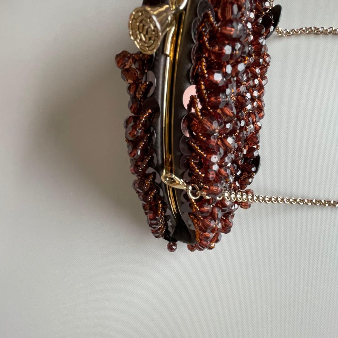 アニヤハインドマーチ ビーズパーティーバッグ　ハリネズミ