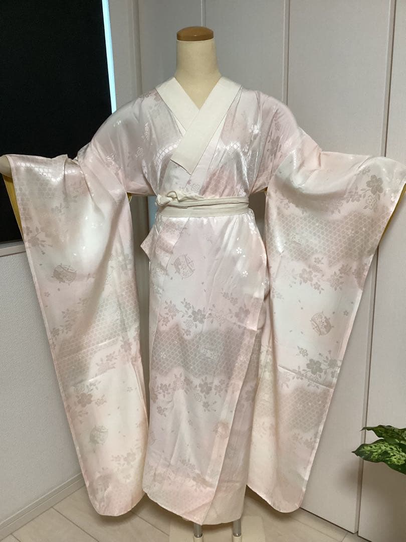 清楚な古典 正絹振袖 ❁⃘*.゜買い足し無しのフルセット 草履バッグ 身丈162