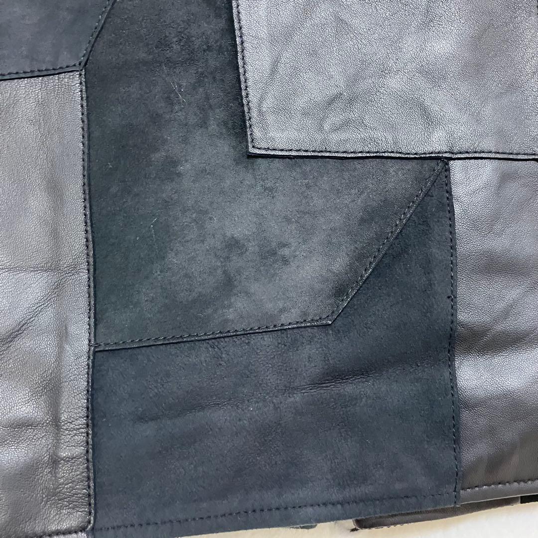 未使用品 Juventus (リューグーレザーズ)パッチワーク レザージャケット